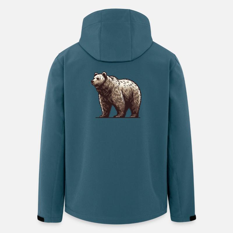 Grizzly - Recycelte Männer Softshell-Jacke von Stanley/Stella - Dunkles Petrol