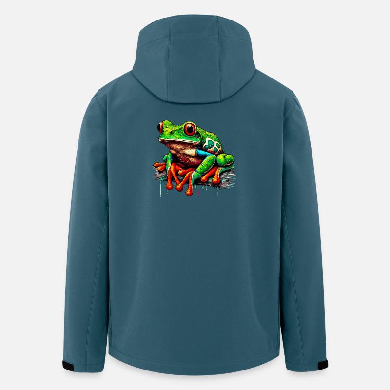 Frosch - Recycelte Männer Softshell-Jacke von Stanley/Stella - Dunkles Petrol