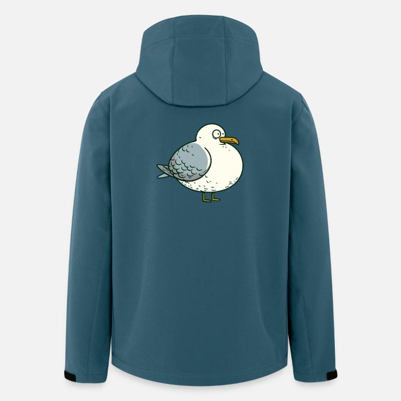 Comic dick fett Nordsee Moin Möwe Pier Hafen - Recycelte Männer Softshell-Jacke von Stanley/Stella - Dunkles Petrol