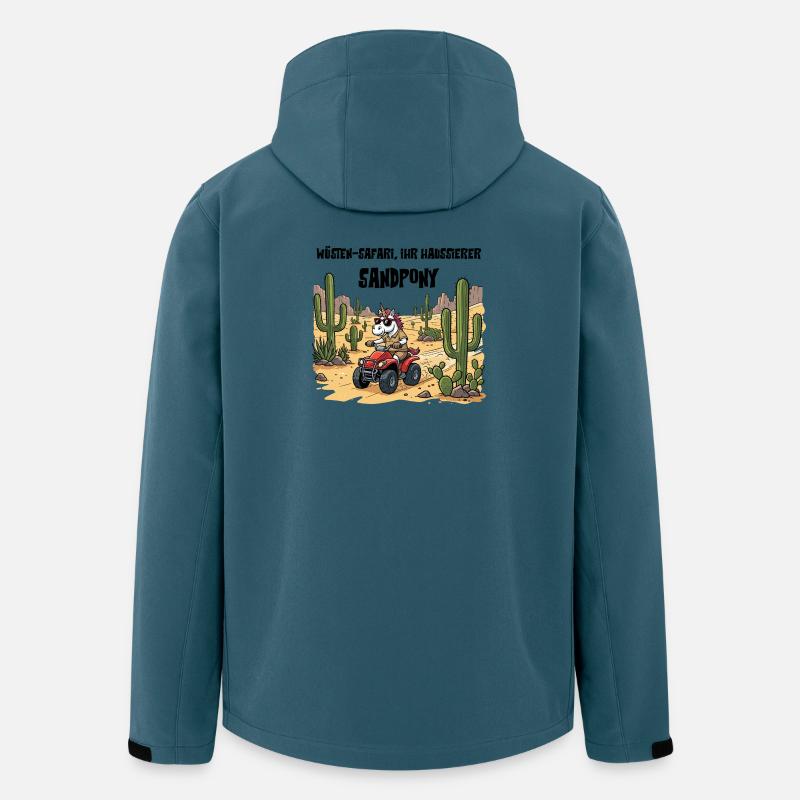 Wüsten-Einhorn - Recycelte Männer Softshell-Jacke von Stanley/Stella - Dunkles Petrol