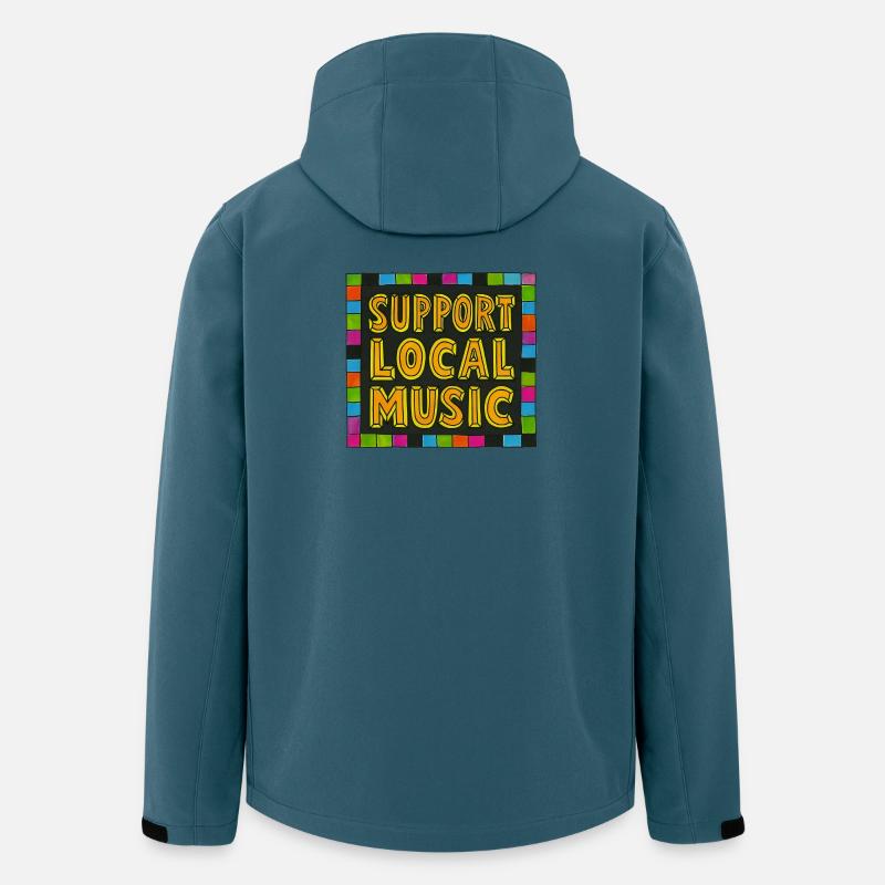 Support Local Music Hand-Drawn Sign - Men’s Recycled Softshell Jacket by Stanley/Stella - stargazer