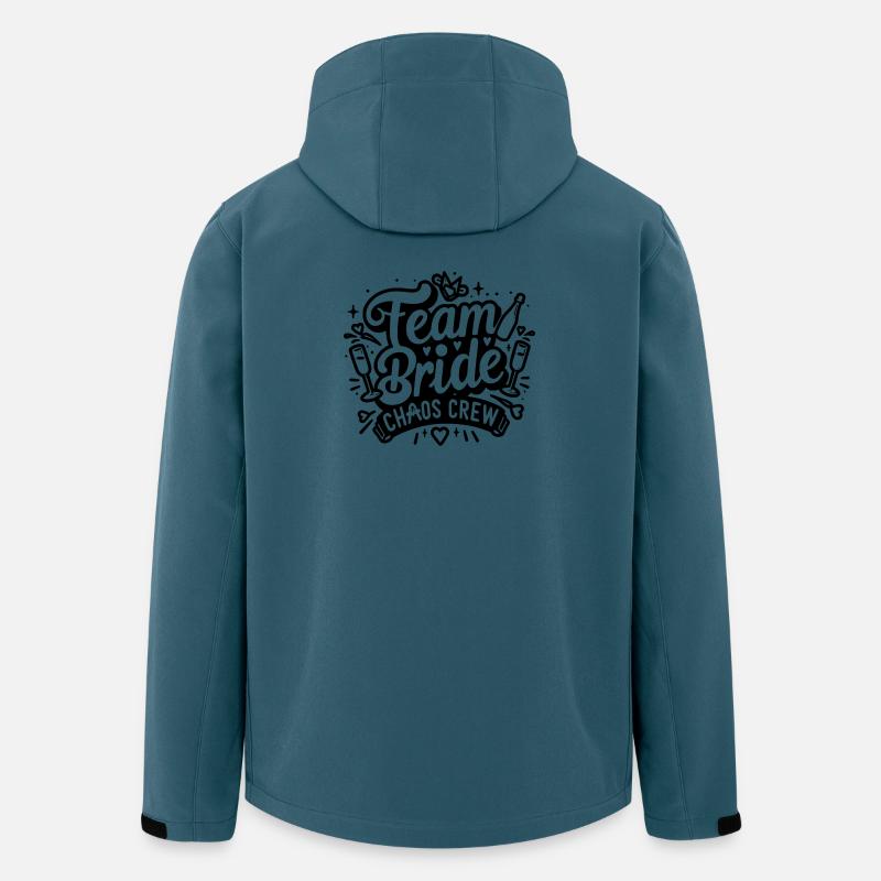 Team Bride - Chaos Crew - Recycelte Männer Softshell-Jacke von Stanley/Stella - Dunkles Petrol