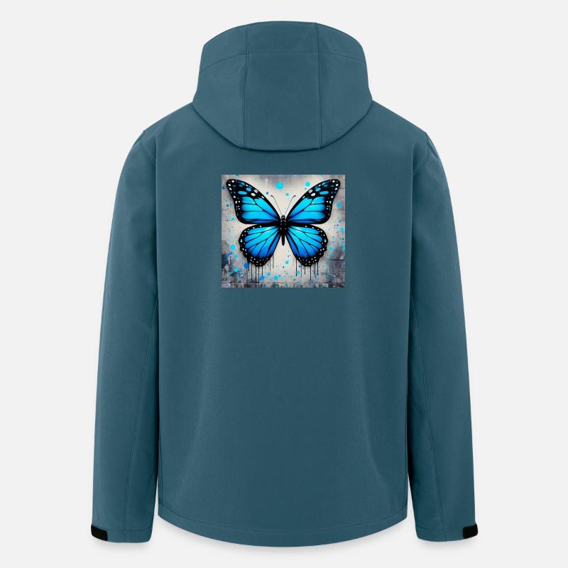 Schmetterling - Recycelte Männer Softshell-Jacke von Stanley/Stella - Dunkles Petrol