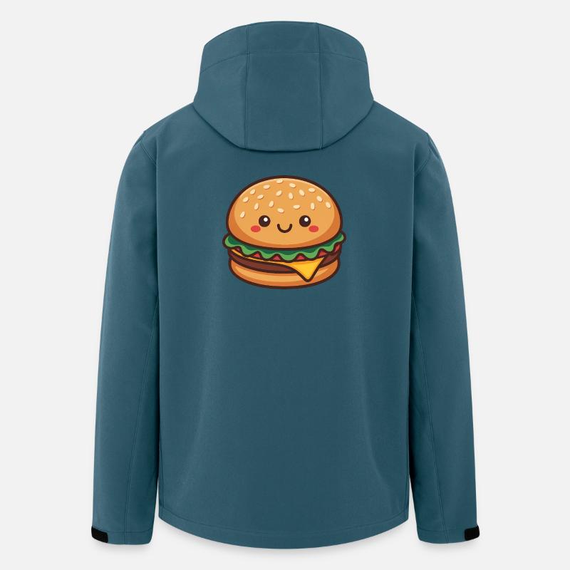 Kawaii Hamburger - Recycelte Männer Softshell-Jacke von Stanley/Stella - Dunkles Petrol