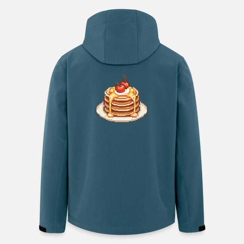 Pixel Pancake Kirschen - Recycelte Männer Softshell-Jacke von Stanley/Stella - Dunkles Petrol