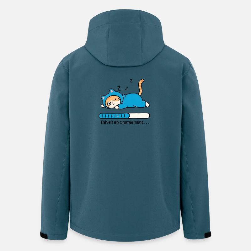 Katzenwecker wird aufgeladen... - Recycelte Männer Softshell-Jacke von Stanley/Stella - Dunkles Petrol