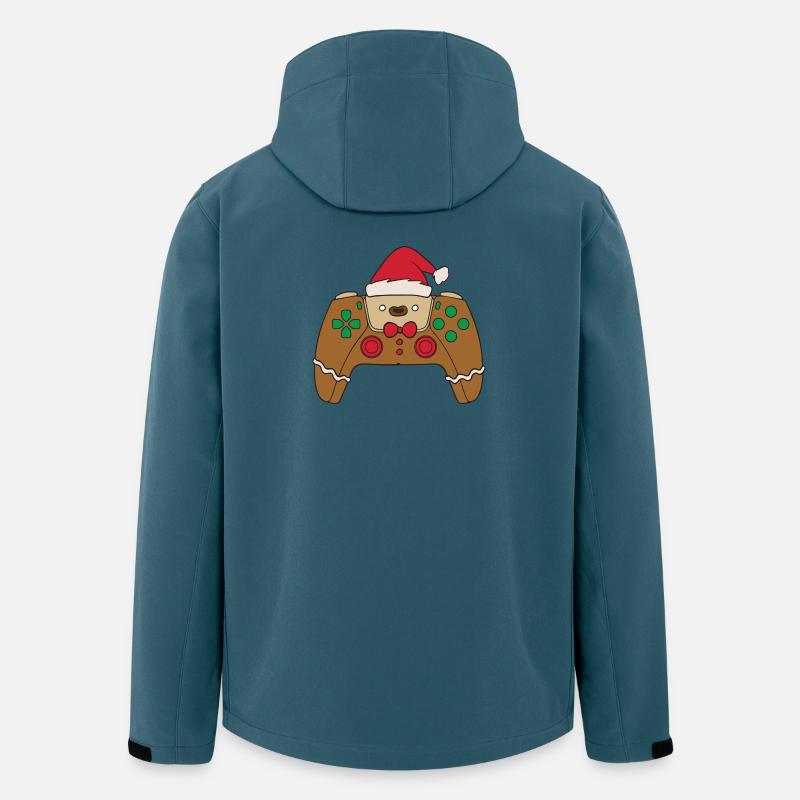 Gingerbread Video Game Controller Christmas Player - Men’s Recycled Softshell Jacket by Stanley/Stella - stargazer