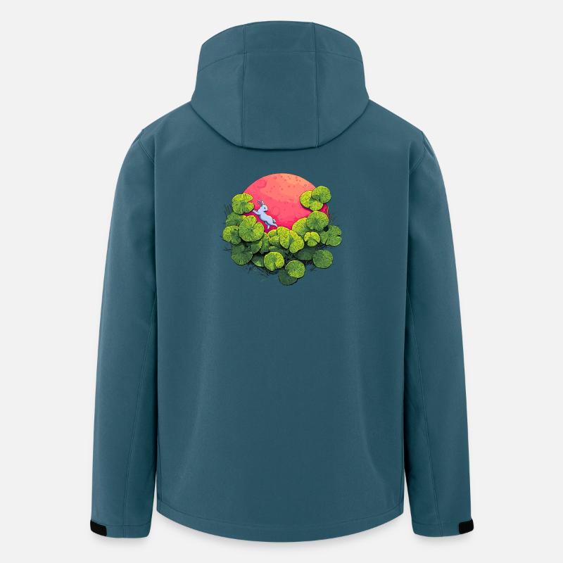 Mondlicht-Hase im Blattwald - Recycelte Männer Softshell-Jacke von Stanley/Stella - Dunkles Petrol