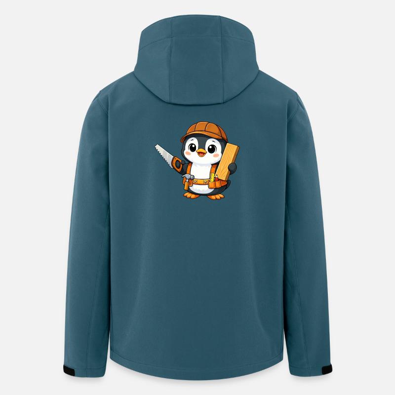 Pingouin, Artisan, Charpentier, Charpentier, Menuisier - Veste softshell homme en polyester recyclé Stanley/Stella - bleu pétrole foncé