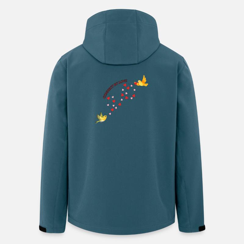 Verbunden durch Liebe - Recycelte Männer Softshell-Jacke von Stanley/Stella - Dunkles Petrol
