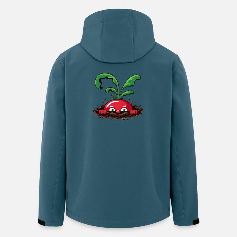Neugieriges Radieschen aus der Erde  - Recycelte Männer Softshell-Jacke von Stanley/Stella - Dunkles Petrol