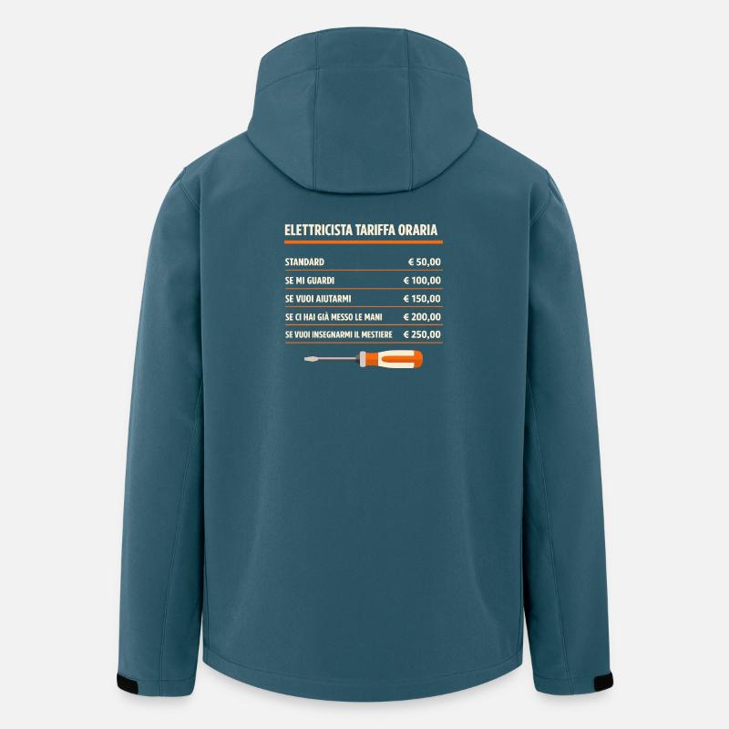 Electrician Hourly Rate Funny Prank - Men’s Recycled Softshell Jacket by Stanley/Stella - stargazer