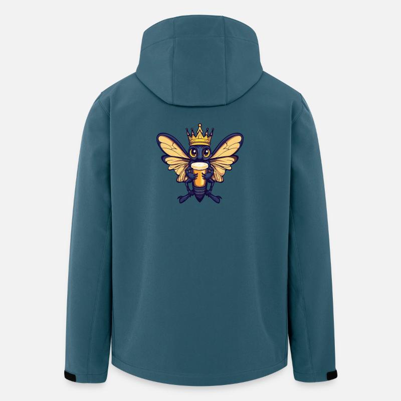 Libelle Bier König - Recycelte Männer Softshell-Jacke von Stanley/Stella - Dunkles Petrol