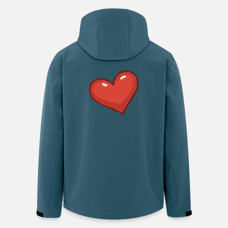 Verspieltes Herz Motiv - Recycelte Männer Softshell-Jacke von Stanley/Stella - Dunkles Petrol
