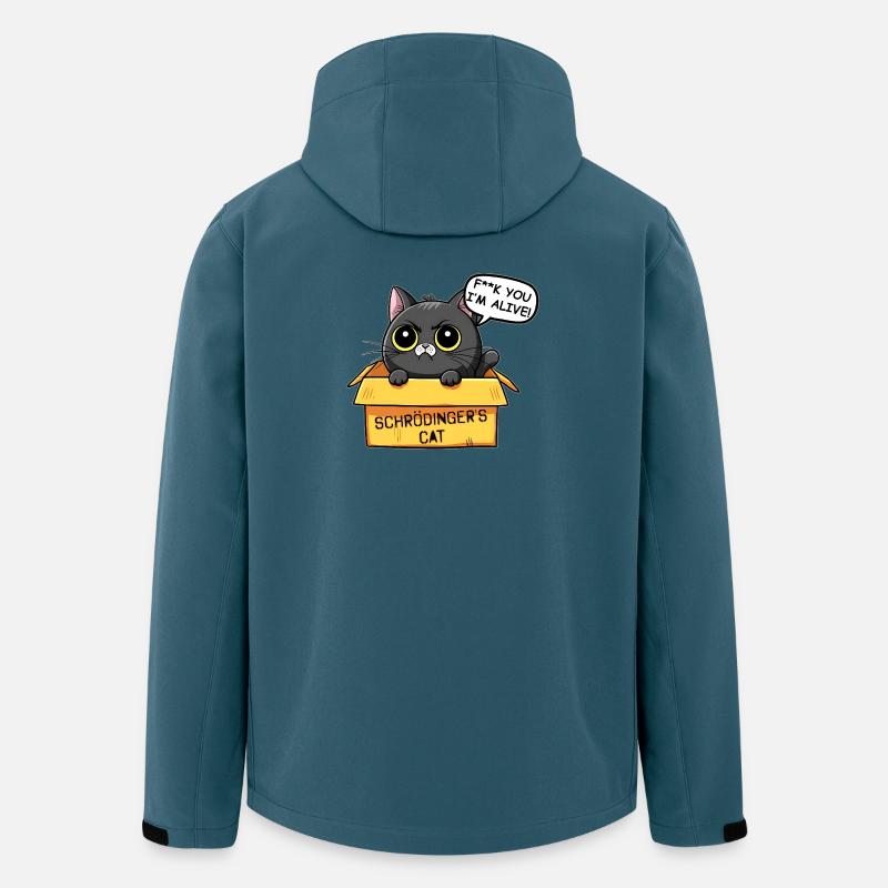 Schrodinger Cat Box Drôle de chat - Veste softshell homme en polyester recyclé Stanley/Stella - bleu pétrole foncé