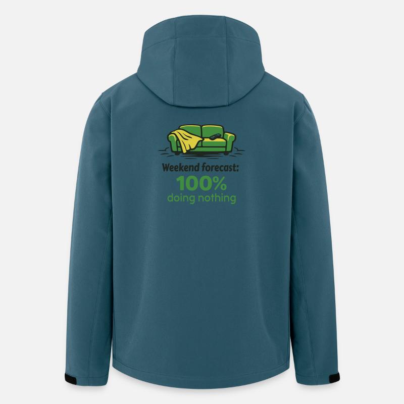 Wochenende Prognose: 100% nichts tun - Recycelte Männer Softshell-Jacke von Stanley/Stella - Dunkles Petrol