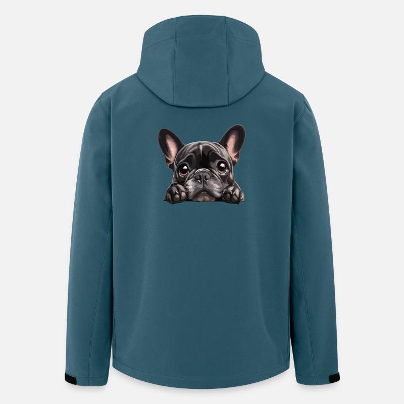Cuddly Buldog Eye-Catching Graphic - Men’s Recycled Softshell Jacket by Stanley/Stella - stargazer