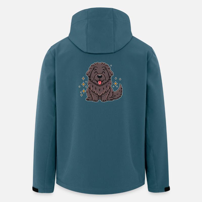 Neufundländer (Comic) - Recycelte Männer Softshell-Jacke von Stanley/Stella - Dunkles Petrol