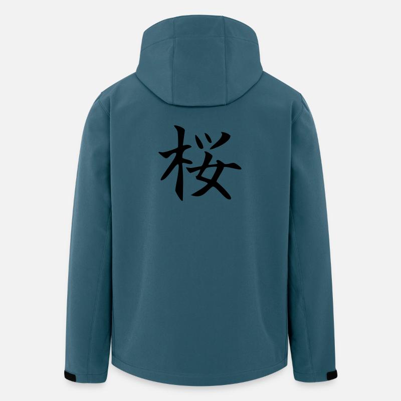 Sakura-Kanji - Recycelte Männer Softshell-Jacke von Stanley/Stella - Dunkles Petrol