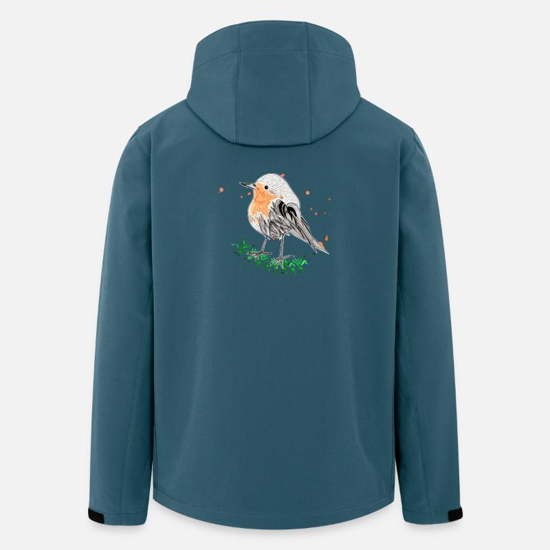Rotkehlchen - Recycelte Männer Softshell-Jacke von Stanley/Stella - Dunkles Petrol