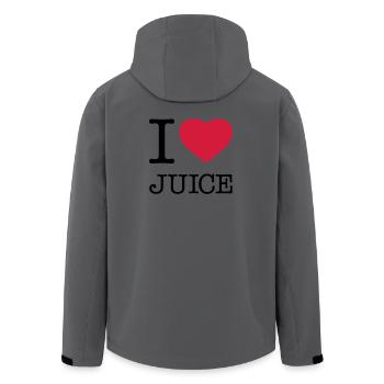I LOVE JUICE Saft - Men’s Recycled Softshell Jacket by Stanley/Stella - stargazer - Back - AI Model Male 185 light (185cm)