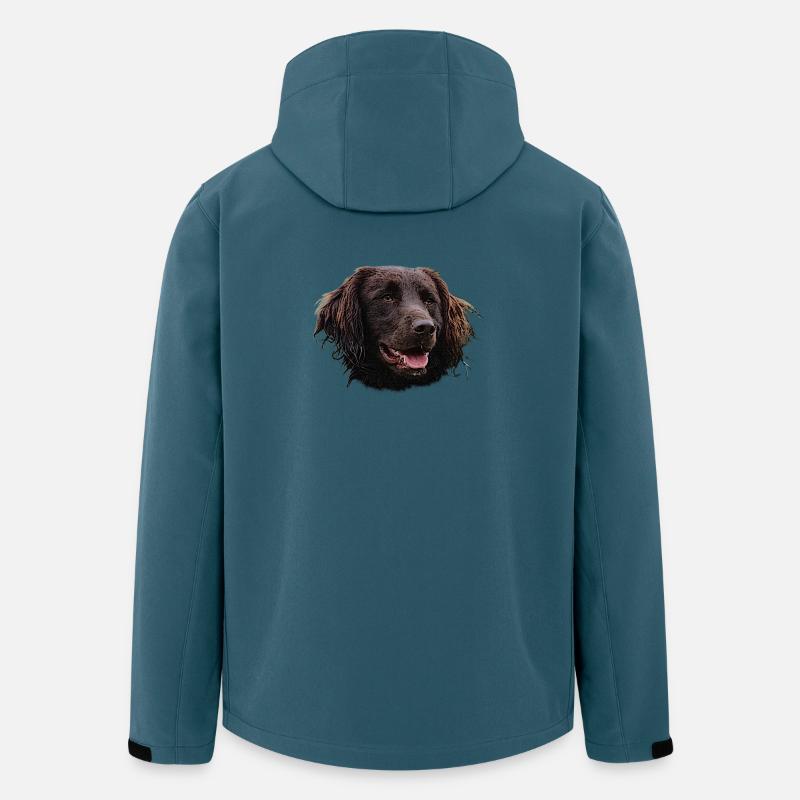Münsterländer, hunde, jagdhund - Recycelte Männer Softshell-Jacke von Stanley/Stella - Dunkles Petrol