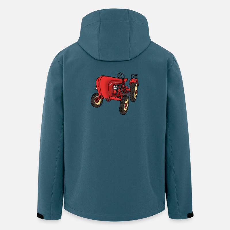 Roter Trecker - Recycelte Männer Softshell-Jacke Discoverer von Stanley/Stella - Dunkles Petrol