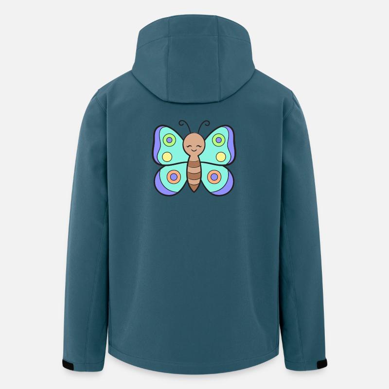 Schmetterling Schmetterlinge - Recycelte Männer Softshell-Jacke von Stanley/Stella - Dunkles Petrol