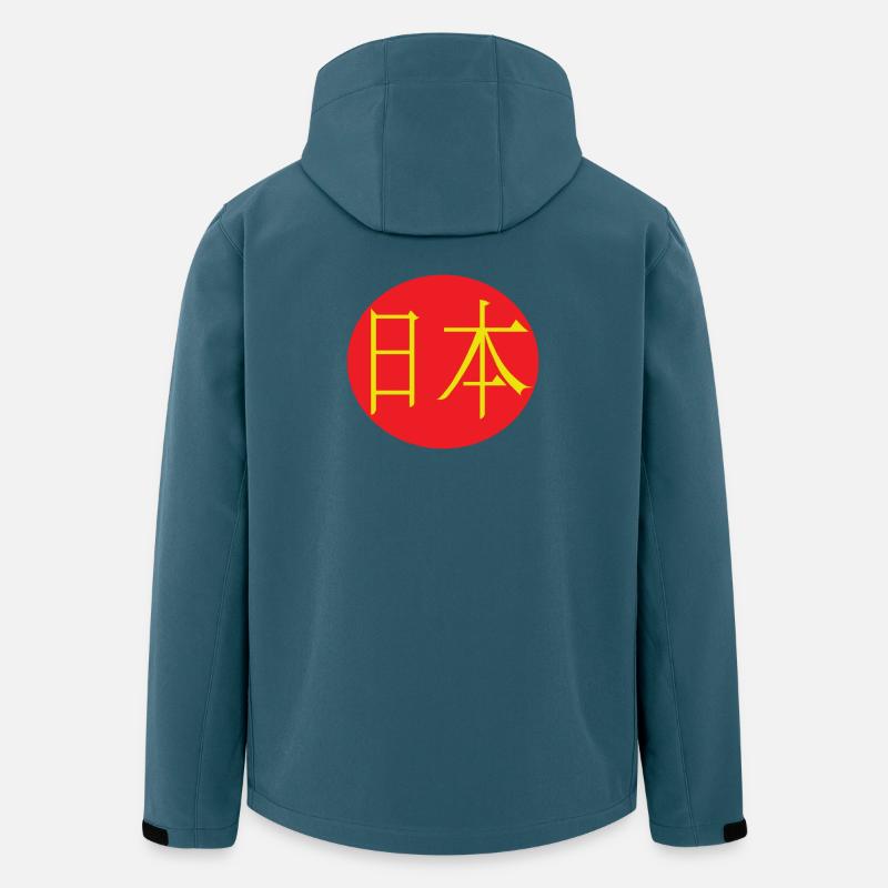 Nihon gelb und rot - Recycelte Männer Softshell-Jacke von Stanley/Stella - Dunkles Petrol