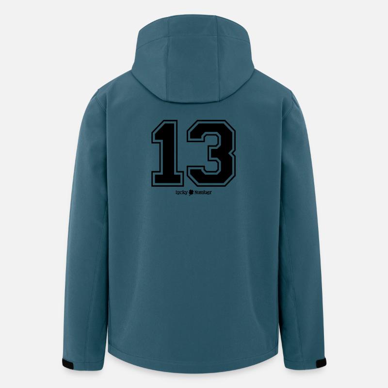 Glückszahl 13 - Recycelte Männer Softshell-Jacke von Stanley/Stella - Dunkles Petrol