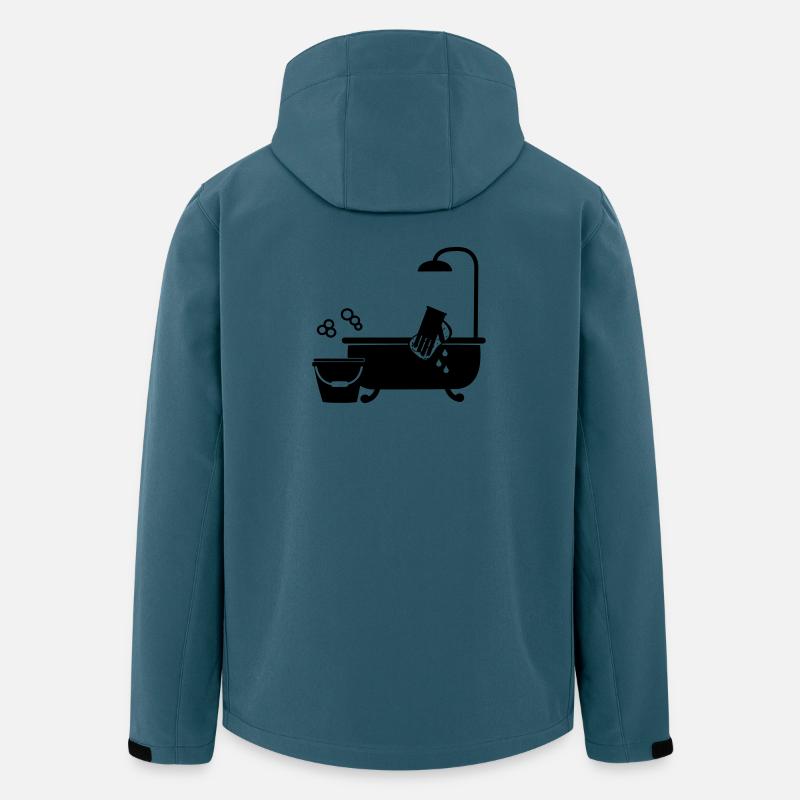 Sauberere Badewanne - Recycelte Männer Softshell-Jacke von Stanley/Stella - Dunkles Petrol