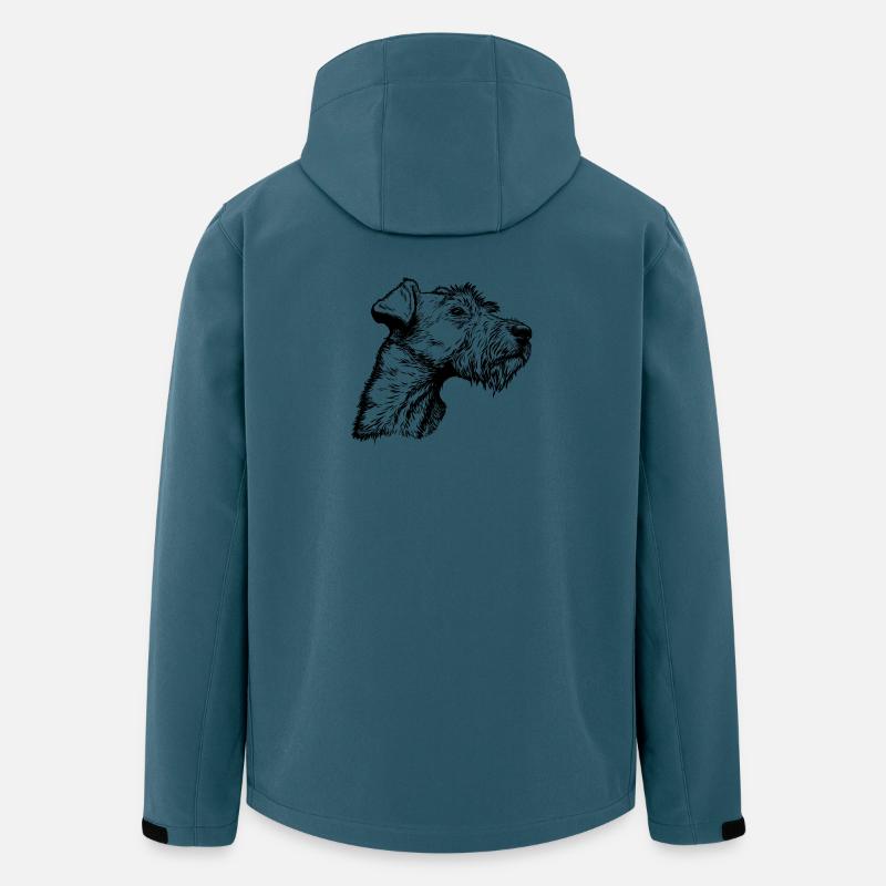 Irish Terrier Portrait - Recycelte Männer Softshell-Jacke von Stanley/Stella - Dunkles Petrol