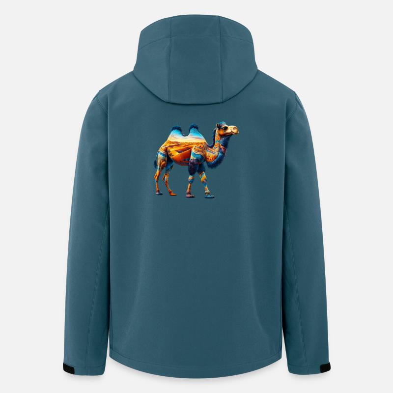 Kamel - Softshelljacka herr i återvunnen polyester Stanley/Stella - mörk petrol