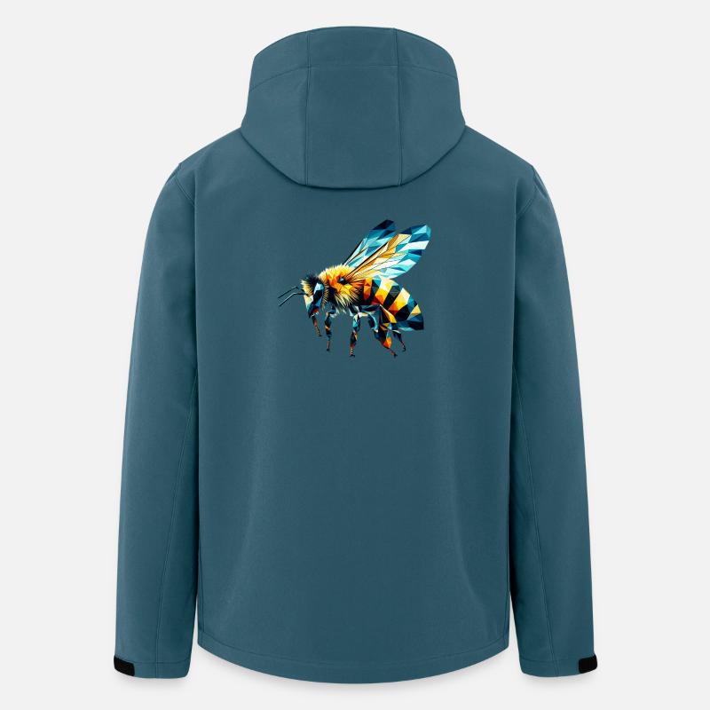 Polygonal Bee - Men’s Recycled Softshell Jacket by Stanley/Stella - stargazer