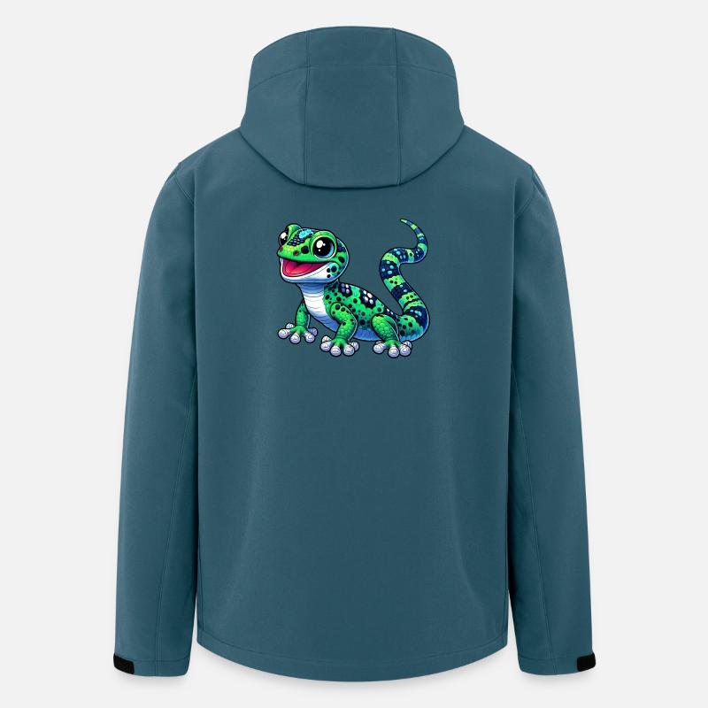 Gecko - Recycelte Männer Softshell-Jacke von Stanley/Stella - Dunkles Petrol