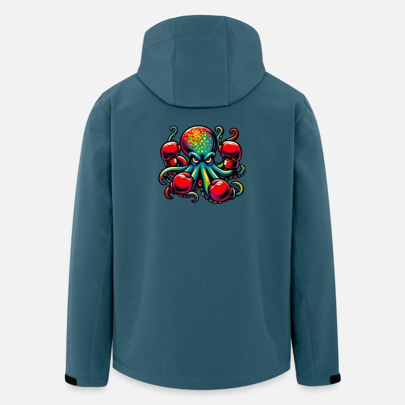 Krake - Recycelte Männer Softshell-Jacke von Stanley/Stella - Dunkles Petrol