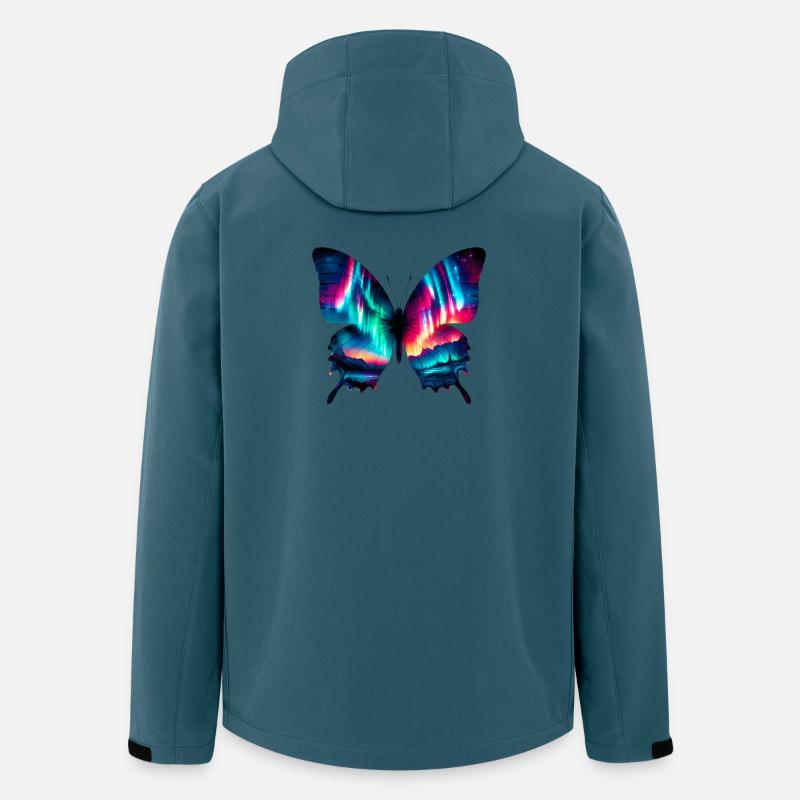 Schmetterling - Recycelte Männer Softshell-Jacke von Stanley/Stella - Dunkles Petrol