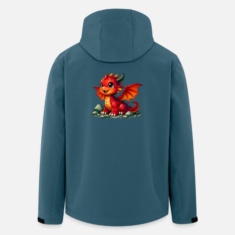 Drache - Recycelte Männer Softshell-Jacke von Stanley/Stella - Dunkles Petrol