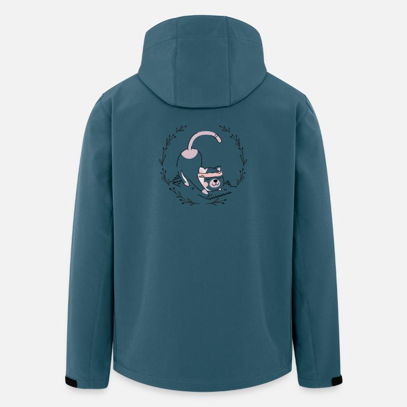 Rosa Welpe Augenbinde Charm - Recycelte Männer Softshell-Jacke von Stanley/Stella - Dunkles Petrol