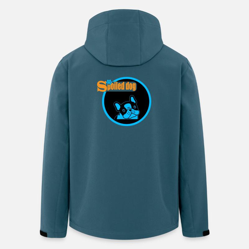 Blauer Hundekopf Logo Spoiled Dog - Recycelte Männer Softshell-Jacke von Stanley/Stella - Dunkles Petrol