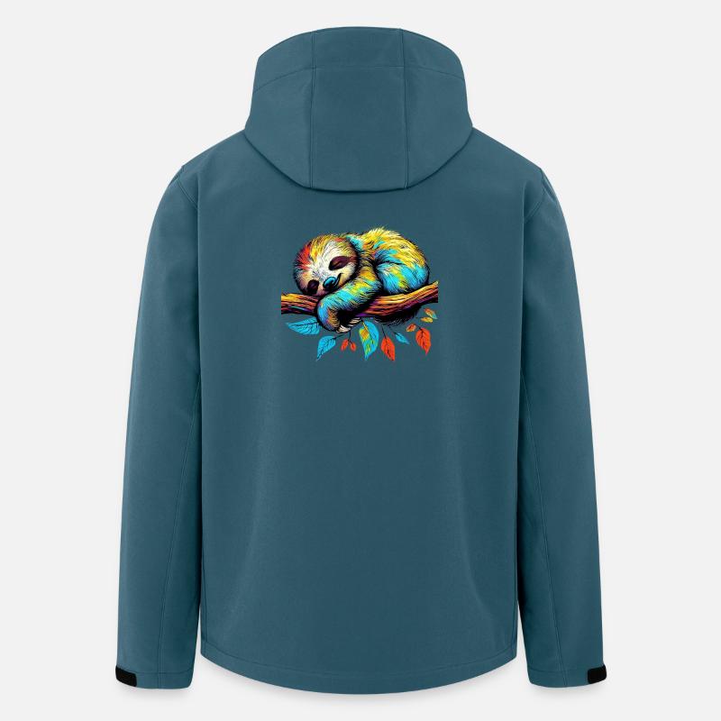 Faultier - Recycelte Männer Softshell-Jacke von Stanley/Stella - Dunkles Petrol