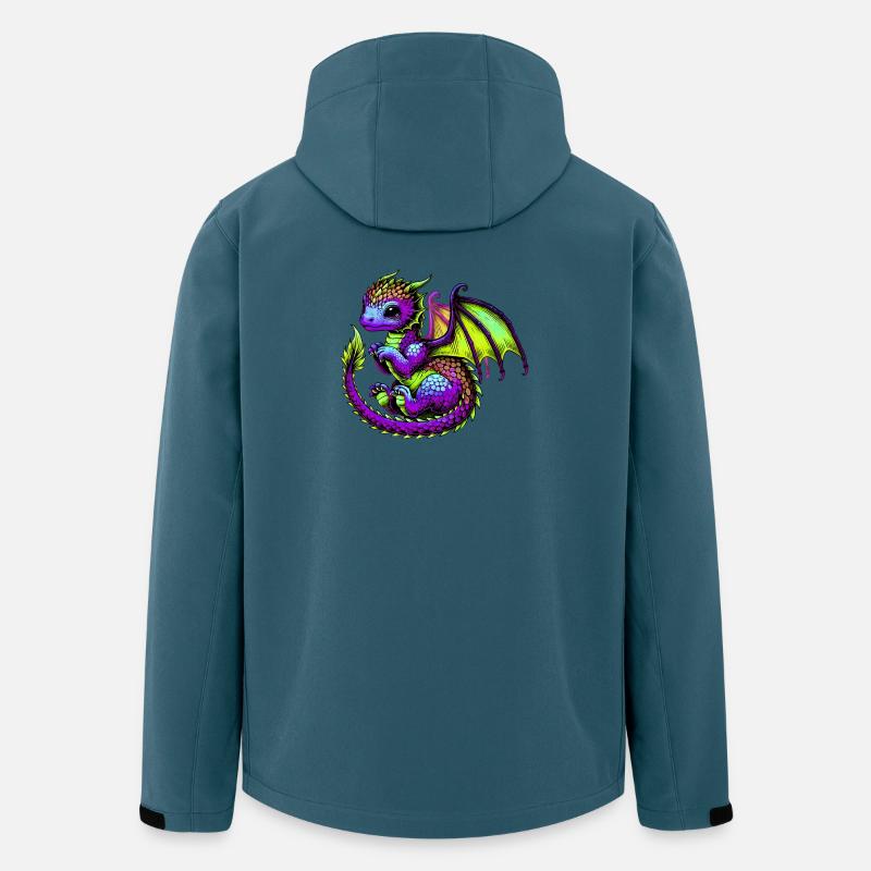 Drache - Recycelte Männer Softshell-Jacke von Stanley/Stella - Dunkles Petrol