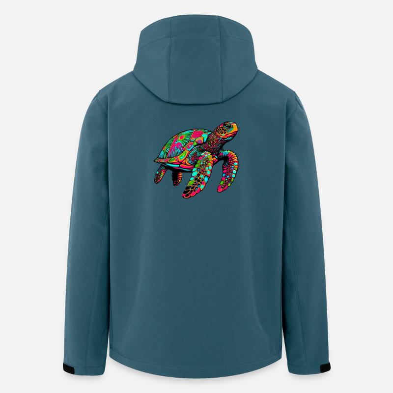 Meeresschildkröte - Recycelte Männer Softshell-Jacke von Stanley/Stella - Dunkles Petrol