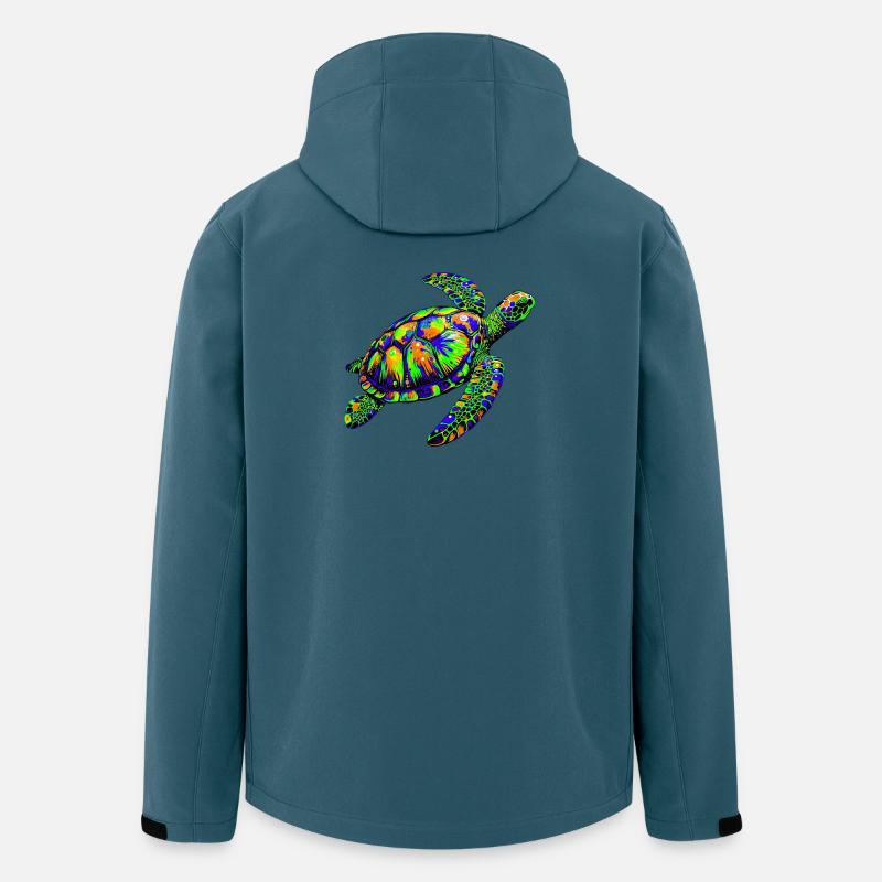 Meeresschildkröte - Recycelte Männer Softshell-Jacke von Stanley/Stella - Dunkles Petrol