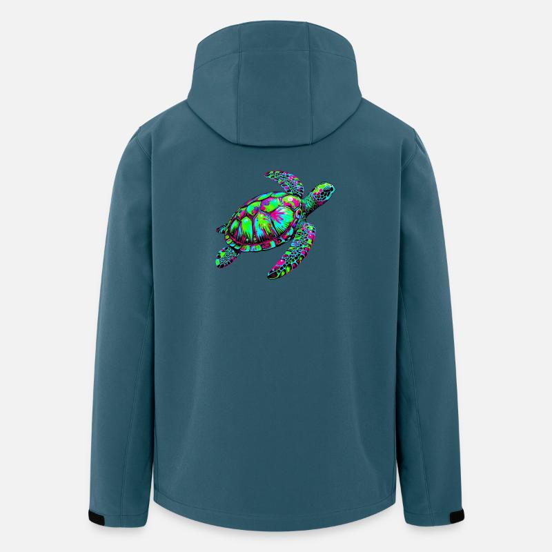 Meeresschildkröte - Recycelte Männer Softshell-Jacke von Stanley/Stella - Dunkles Petrol