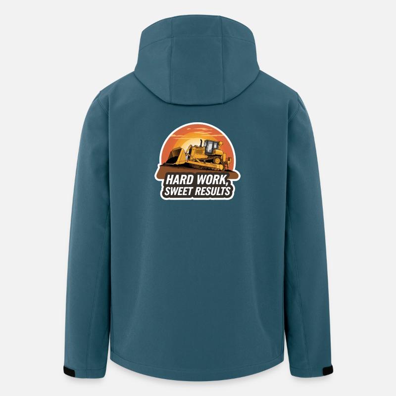 Équipement de construction Sunset Design - Veste softshell homme en polyester recyclé Stanley/Stella - bleu pétrole foncé