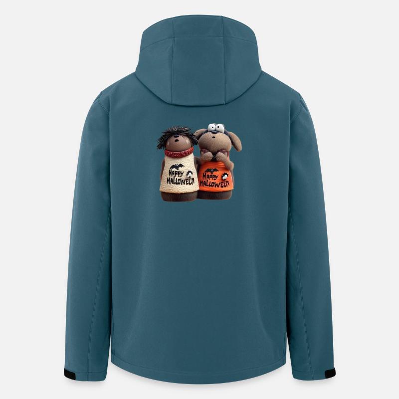 Double Spooky Trouble – Lustige Halloween Wooligans - Recycelte Männer Softshell-Jacke von Stanley/Stella - Dunkles Petrol