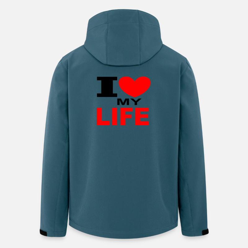ich liebe mein Leben - Recycelte Männer Softshell-Jacke von Stanley/Stella - Dunkles Petrol