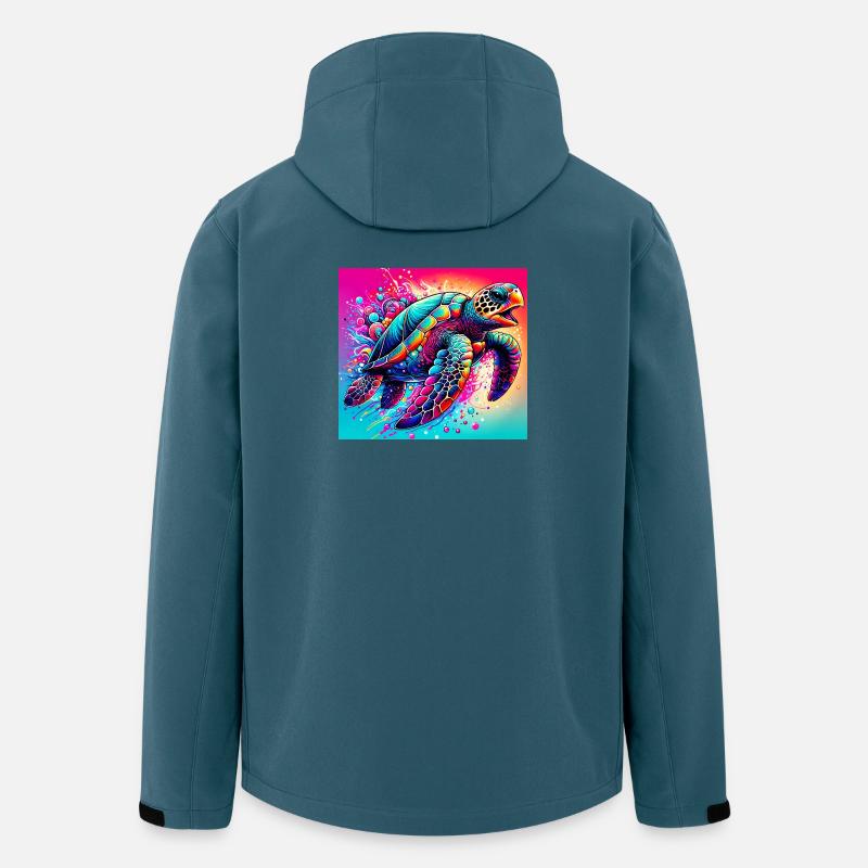 Schildkröte - Recycelte Männer Softshell-Jacke von Stanley/Stella - Dunkles Petrol
