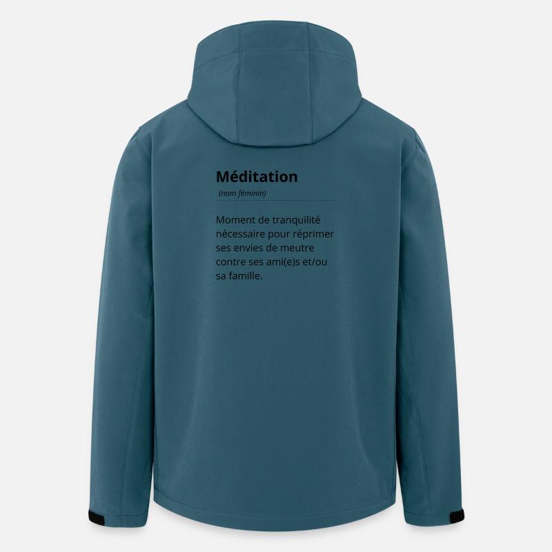 Tee-shirt définition expression- Humour cool top - Veste softshell homme en polyester recyclé Stanley/Stella - bleu pétrole foncé